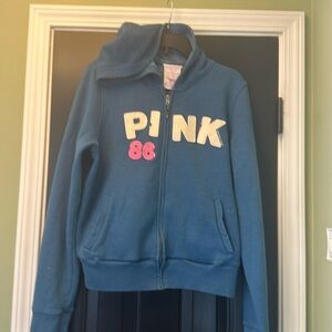 VSPink zip hoodie blue